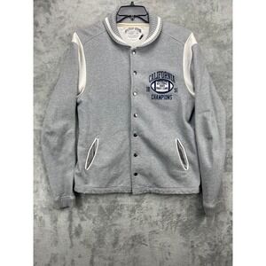 VTG Tommy Hilfiger Men's Fleece Jacket L Gray 1891 California Football Champions